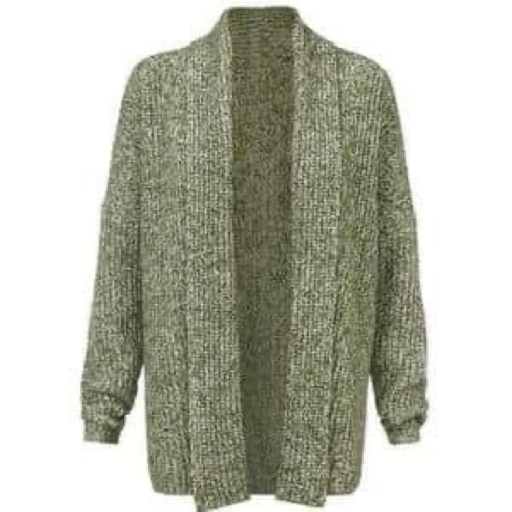 Cabi 3892 Travel Cardigan Sweater Green Open Front Size S NWOT